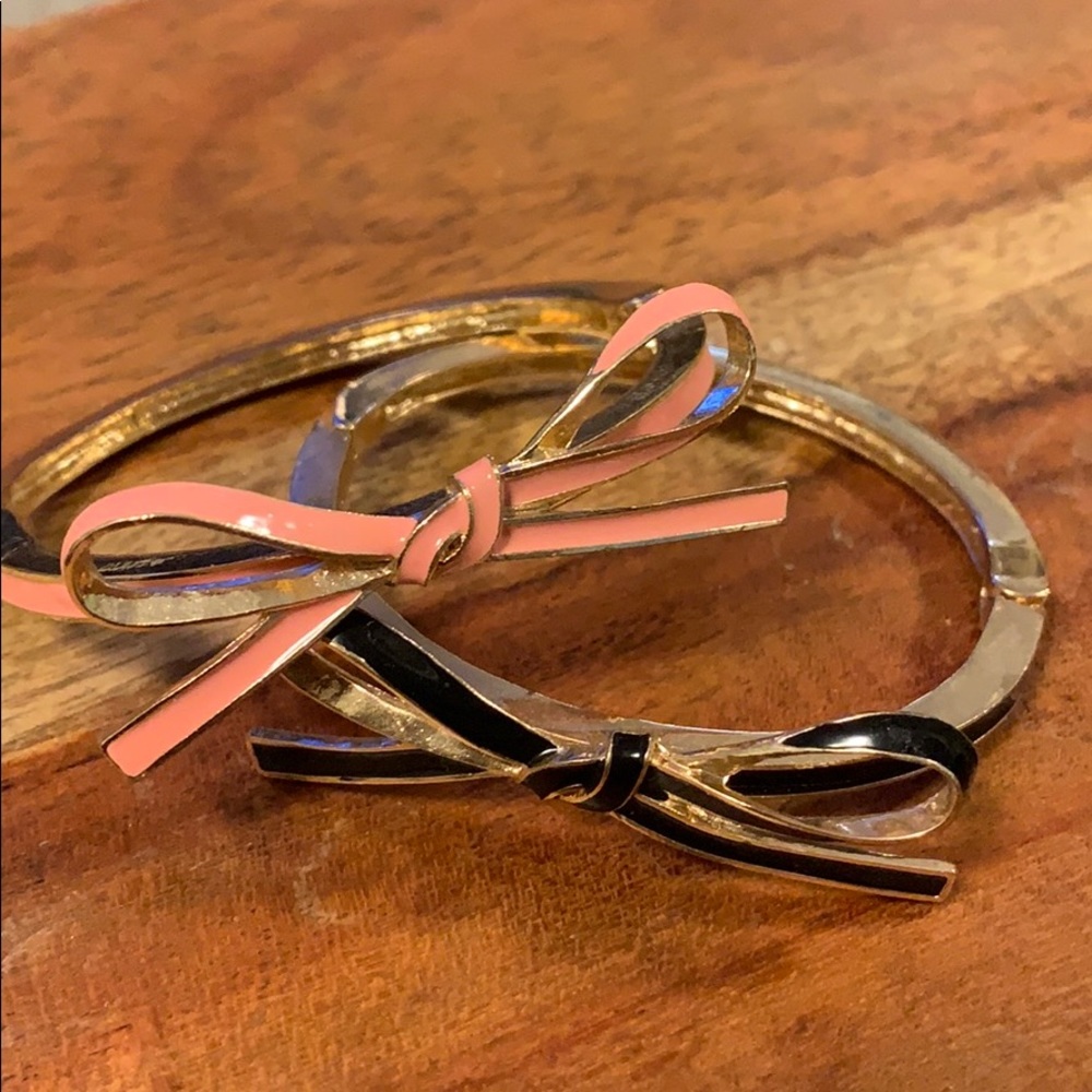 Two bow bracelets